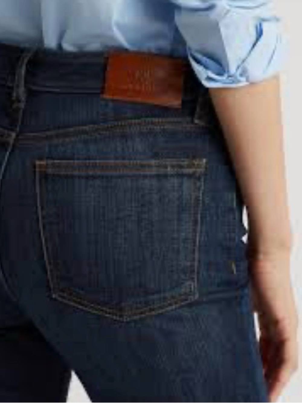 Ralph Lauren Dark Blue Denim Jeans with Gold Stitching 4P